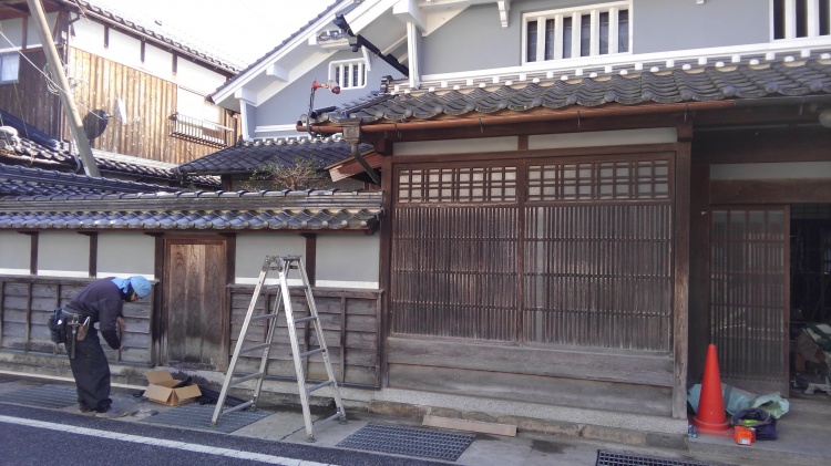 衣川邸の改修風景